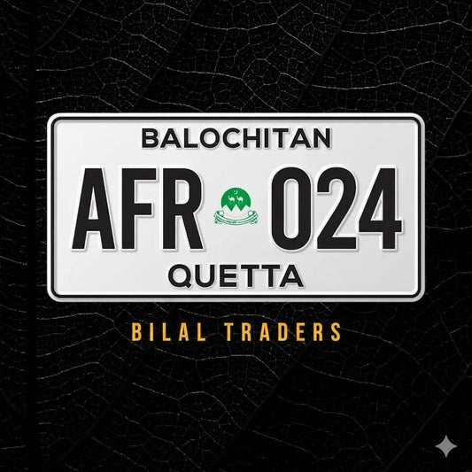 Balochistan Quetta Replica Upper Side Embossed Number Plate